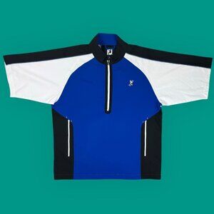 FootJoy Mens Golf 1/2 Zip Windbreaker Short Sleeve Lightweight Jacket Pullover L